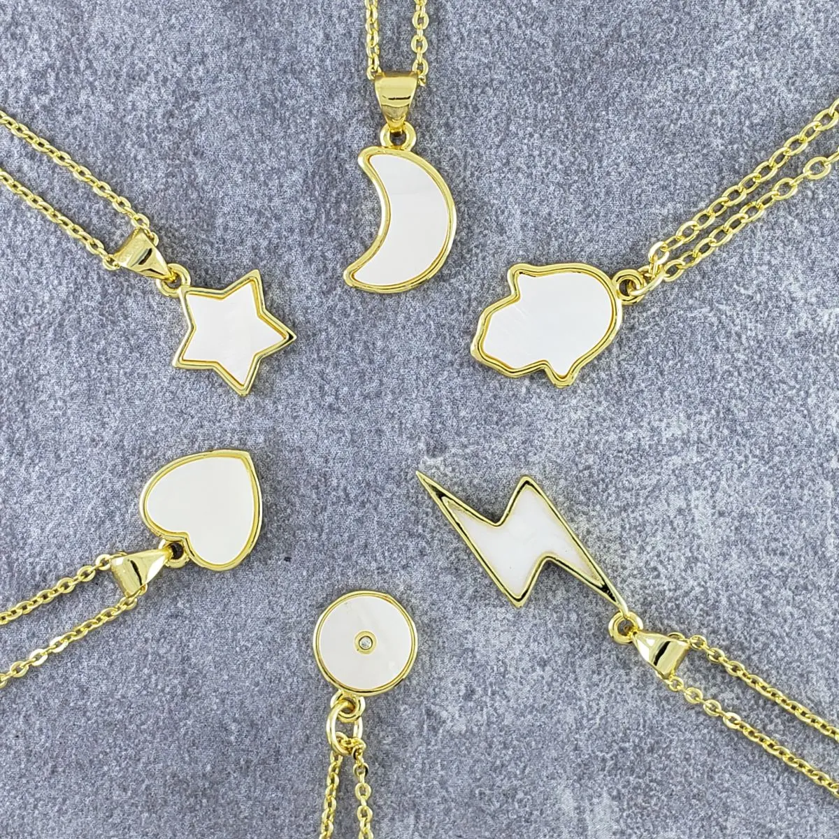 Star White Gold Slim Link Chain Watch Charm For Women