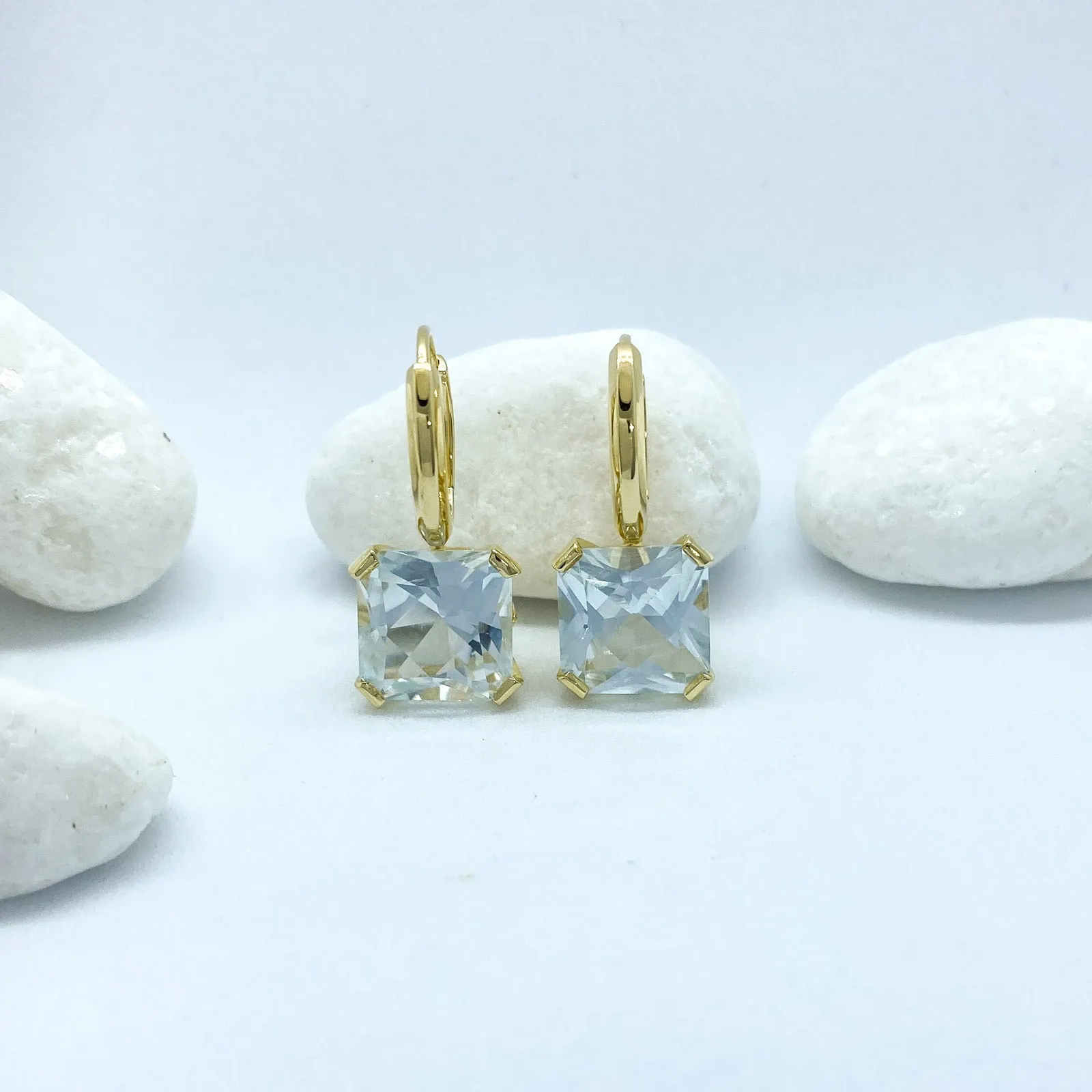 Stargaze Asscher Earrings