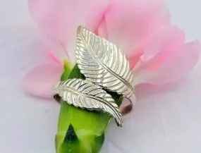 Sterling Gingko Leaf Wrap Ring