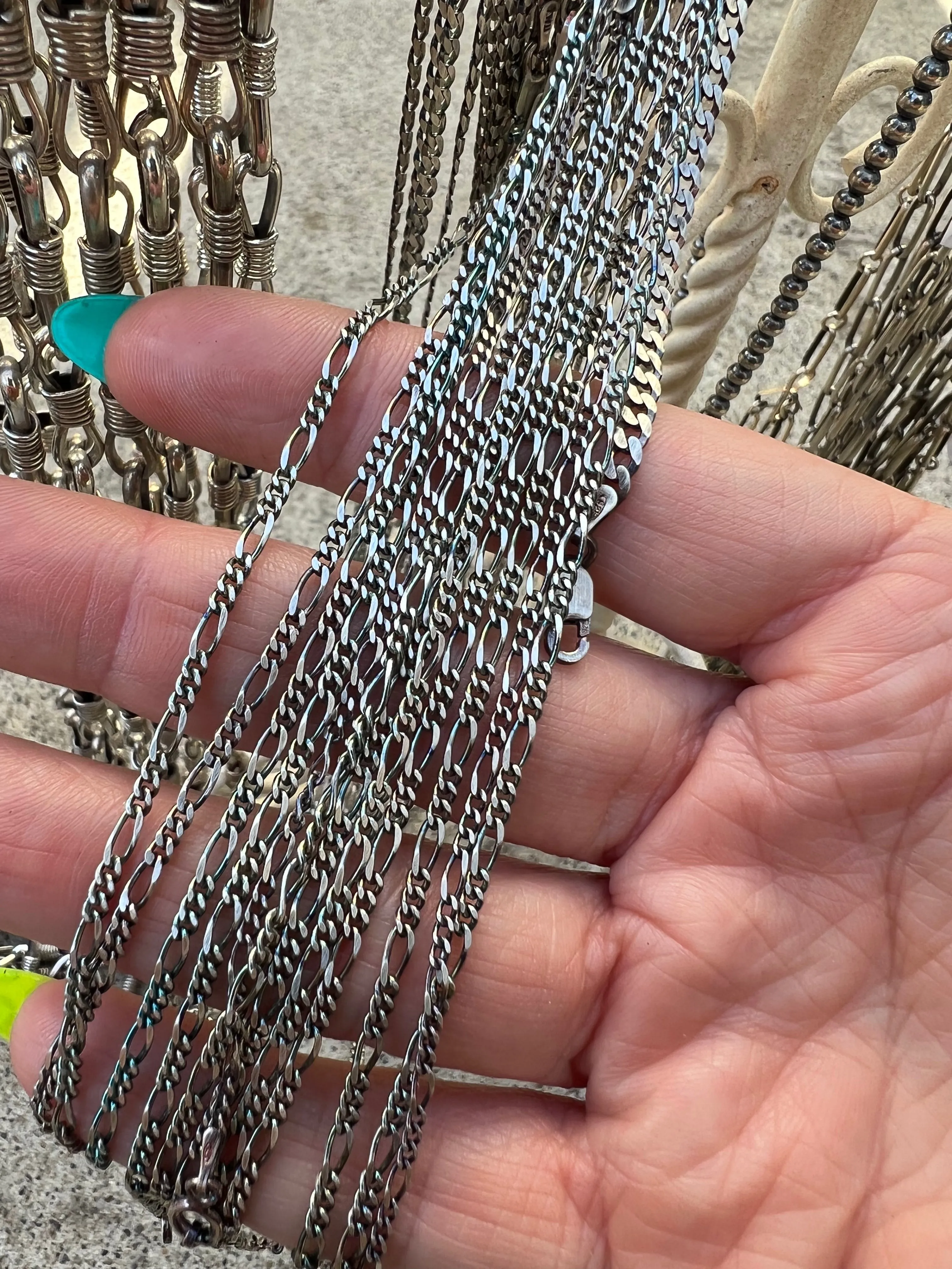 Sterling Silver 2.9mm Figaro Chain