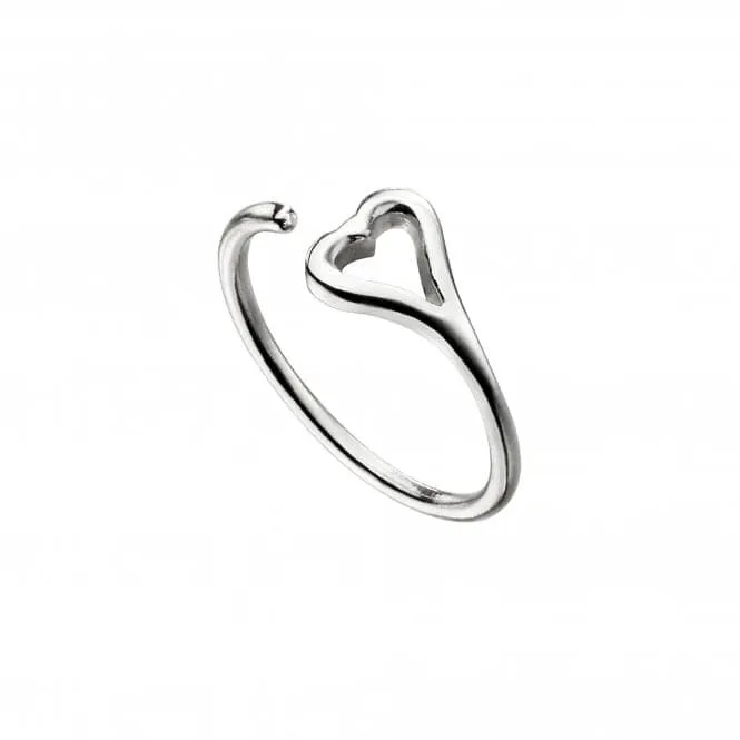 Sterling Silver Open Heart Toe Ring R3739