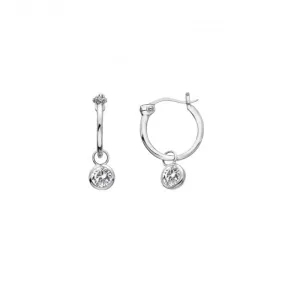 Sterling Silver White Topaz Drop Earrings DE628