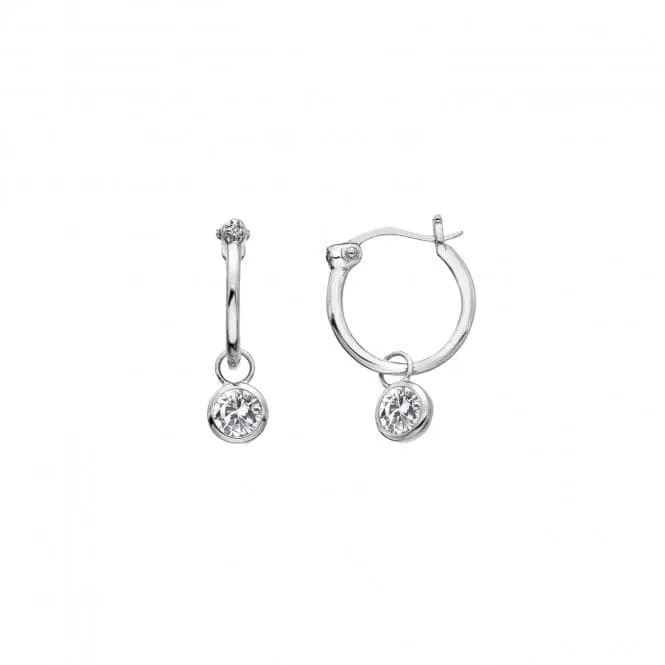 Sterling Silver White Topaz Drop Earrings DE628