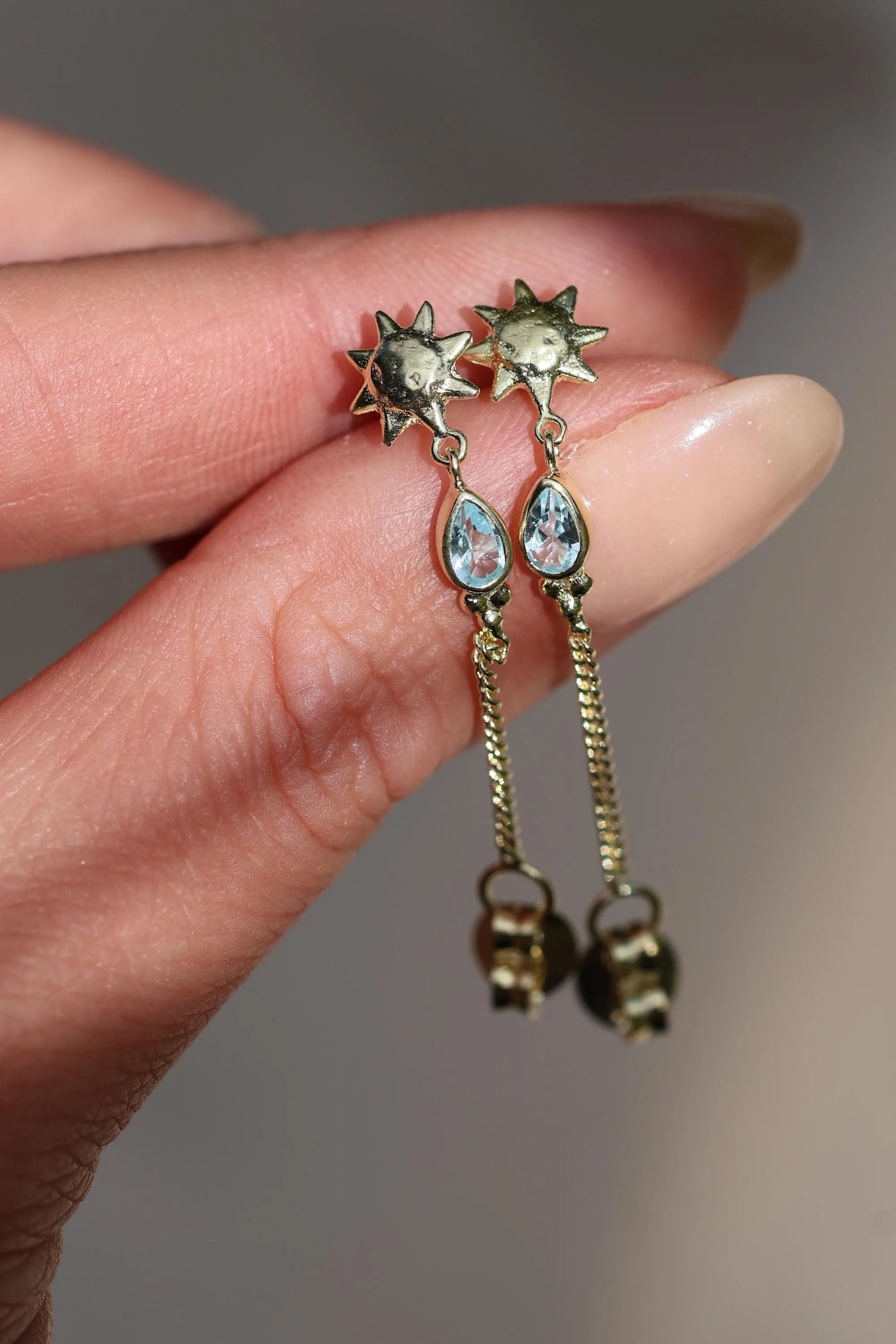 Sun Lover Blue Topaz Studs