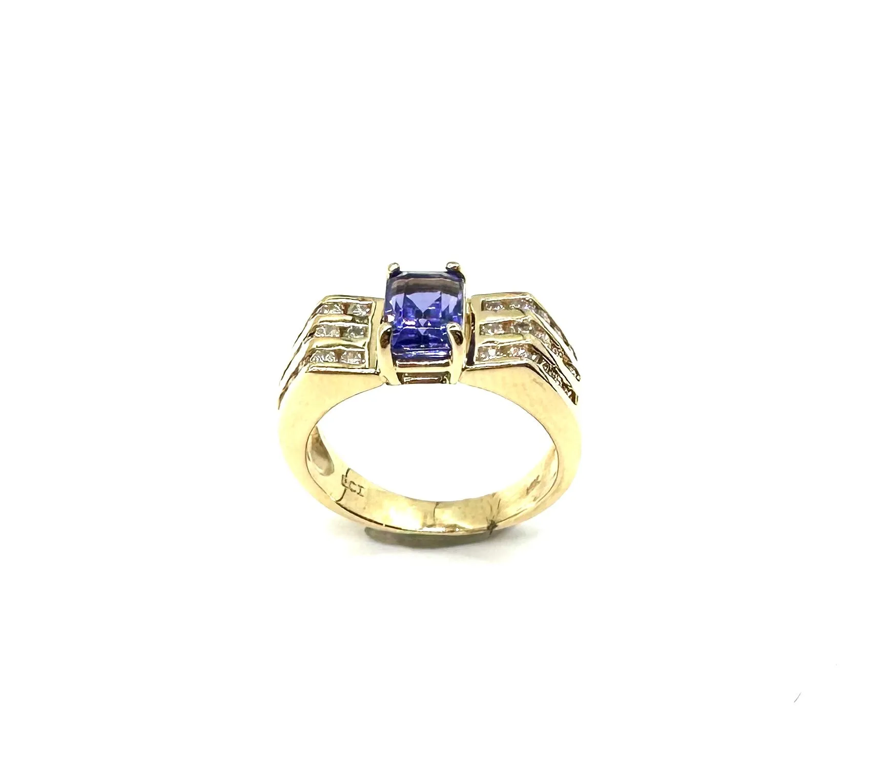 Tanzanite & Channel Set Diamond Ring