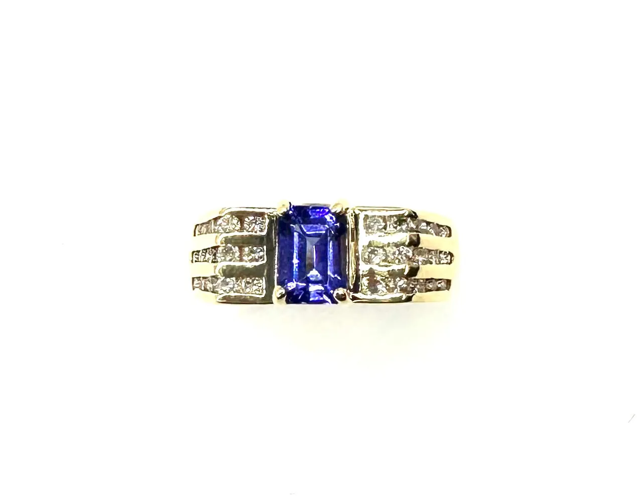 Tanzanite & Channel Set Diamond Ring