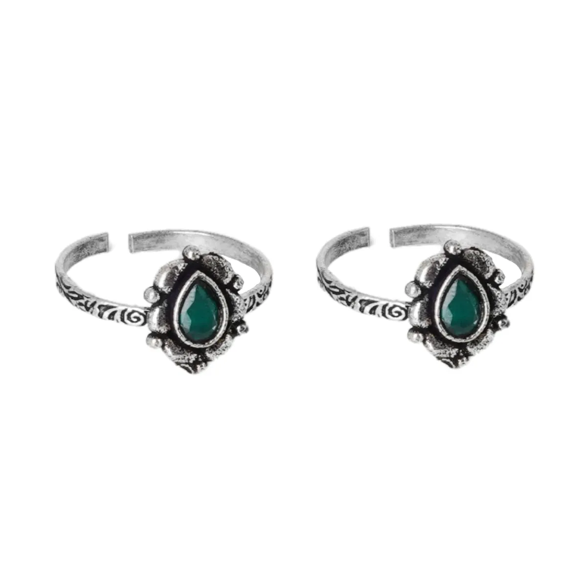 Teejh Kumud Set of 3 Silver Toe Rings