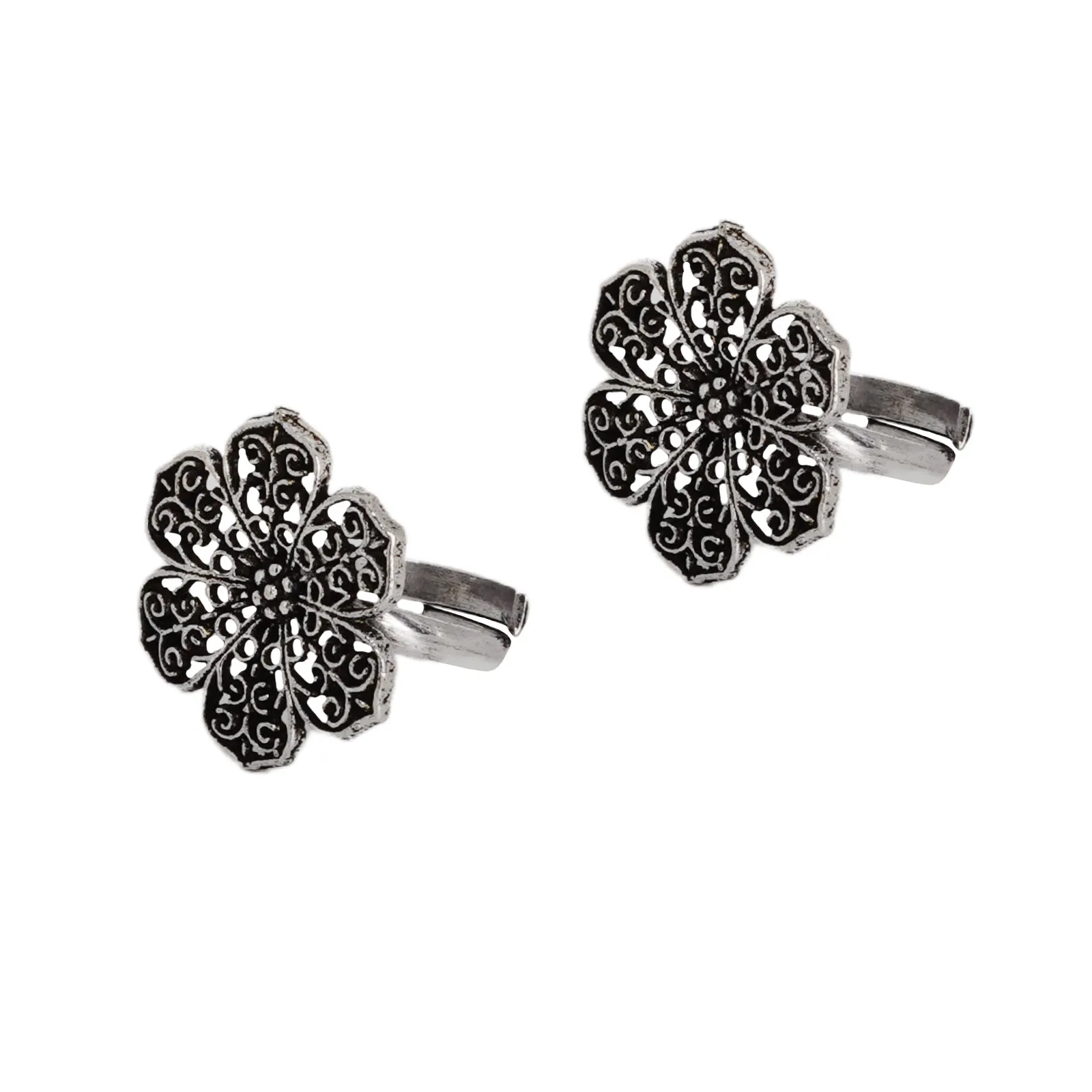 Teejh Kumud Set of 3 Silver Toe Rings