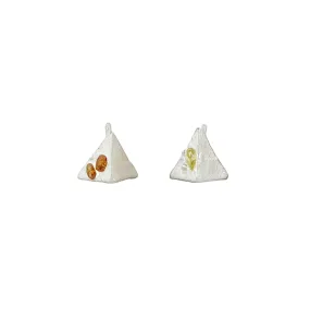 Tetra Rough Sapphire & Silver Earring - Xanthe Alys