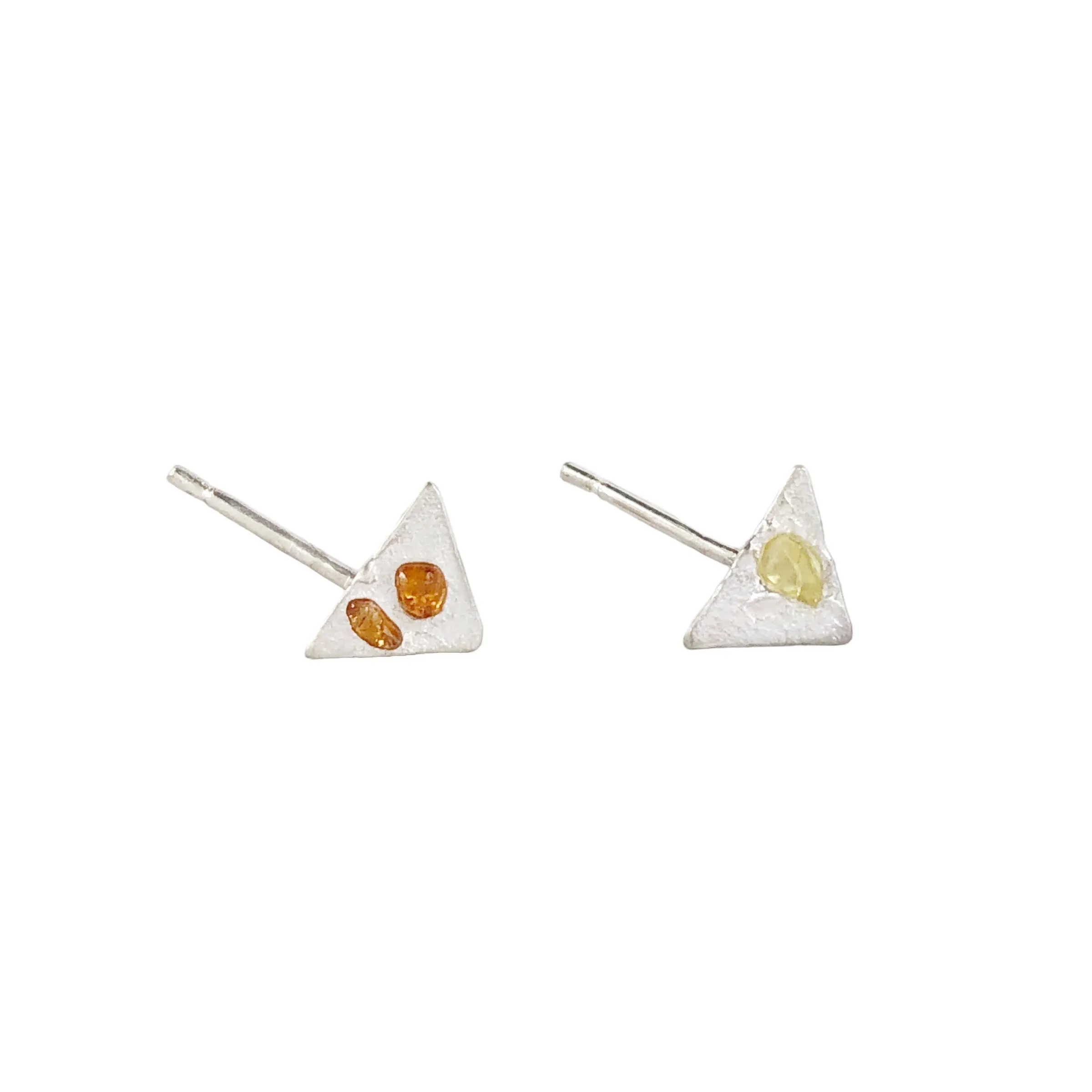 Tetra Rough Sapphire & Silver Earring - Xanthe Alys
