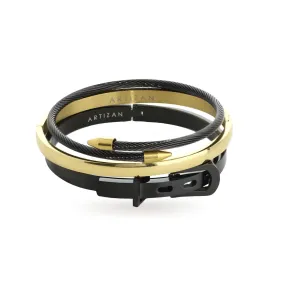 The Black Stack Bracelet Set by Artizan Joyeria