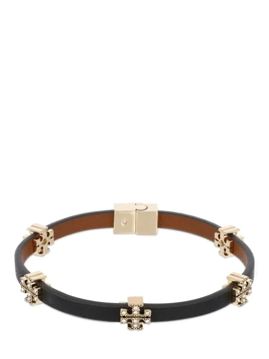 Tory Burch   Eleanor pavé leather bracelet 