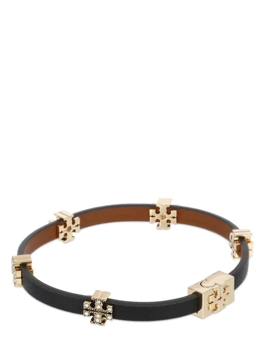Tory Burch   Eleanor pavé leather bracelet 