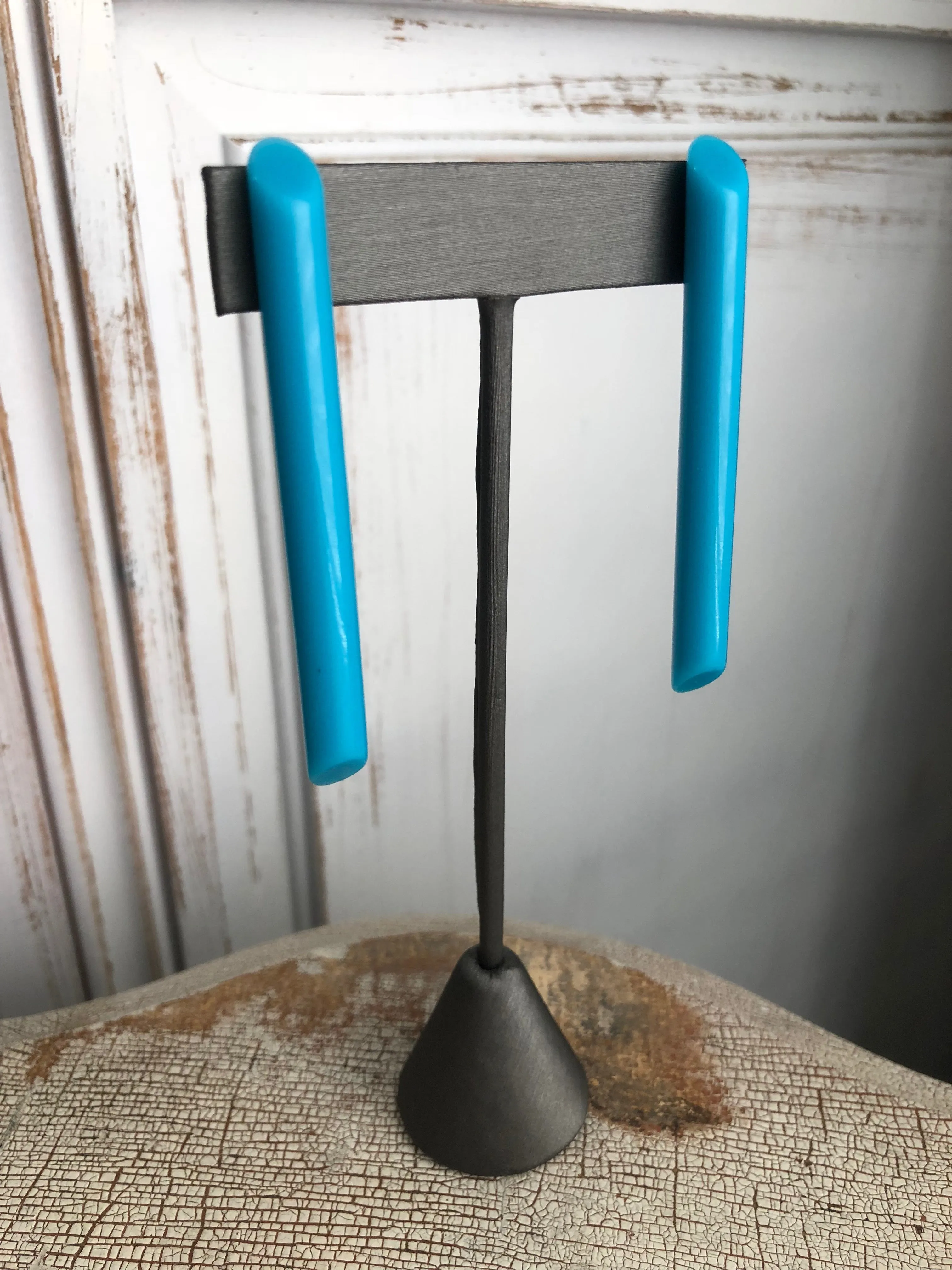 Turquoise Skinny Couture Stick Stud Earrings