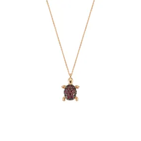TURTLE GOLD RUBY NECKLACE