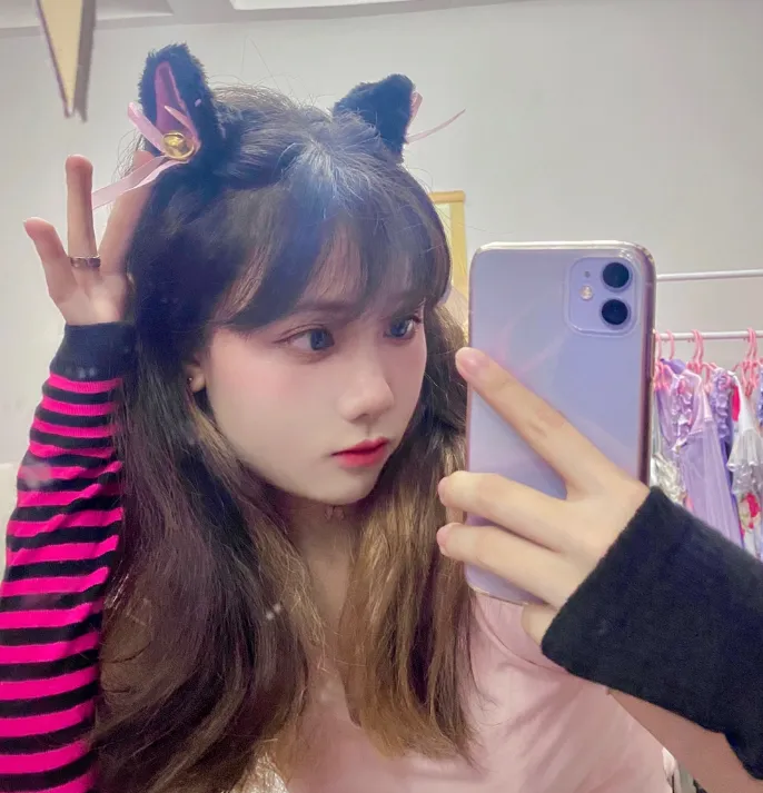 unzzy cat ear hairpin (pair) KF50085