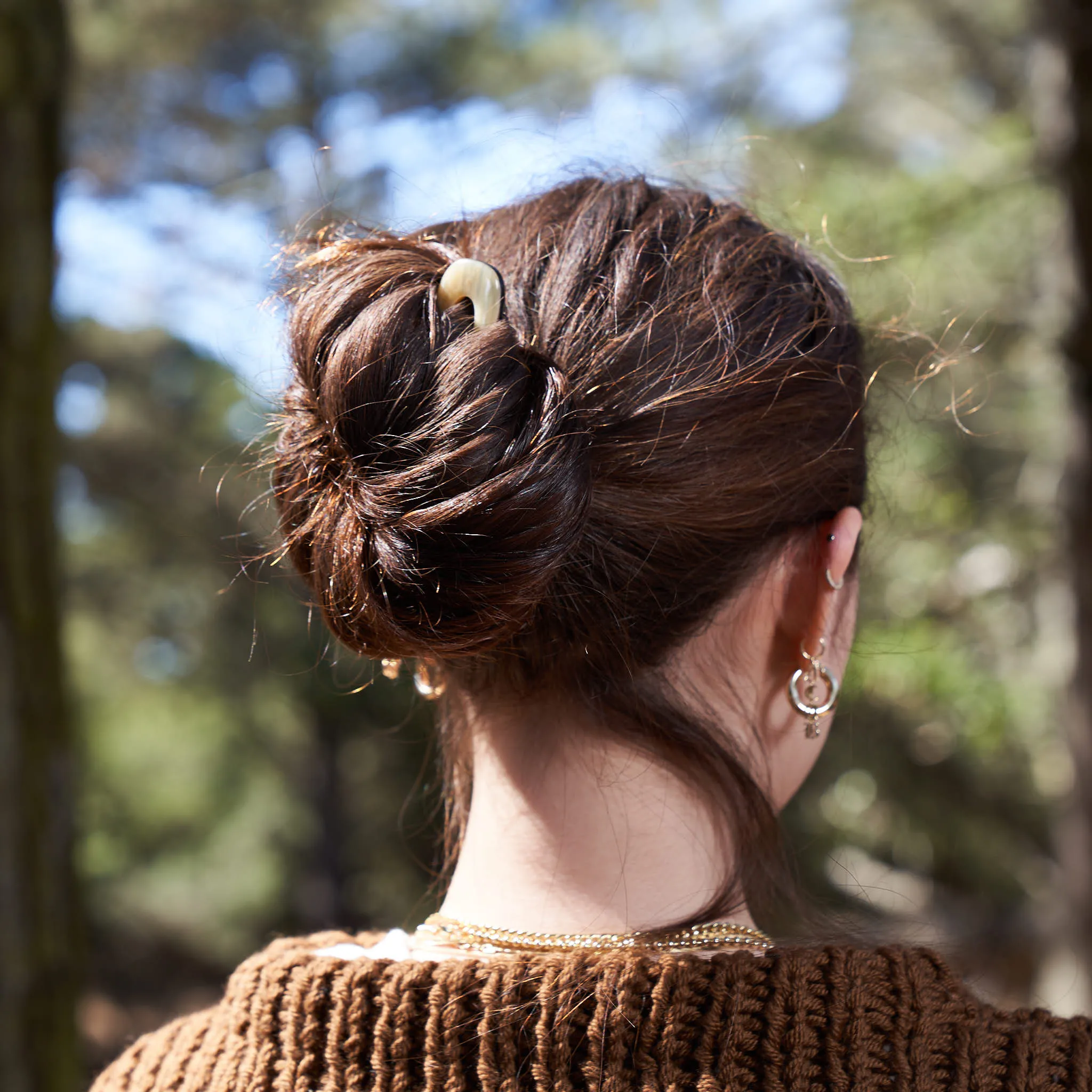 Upcycled Horn Hairpin