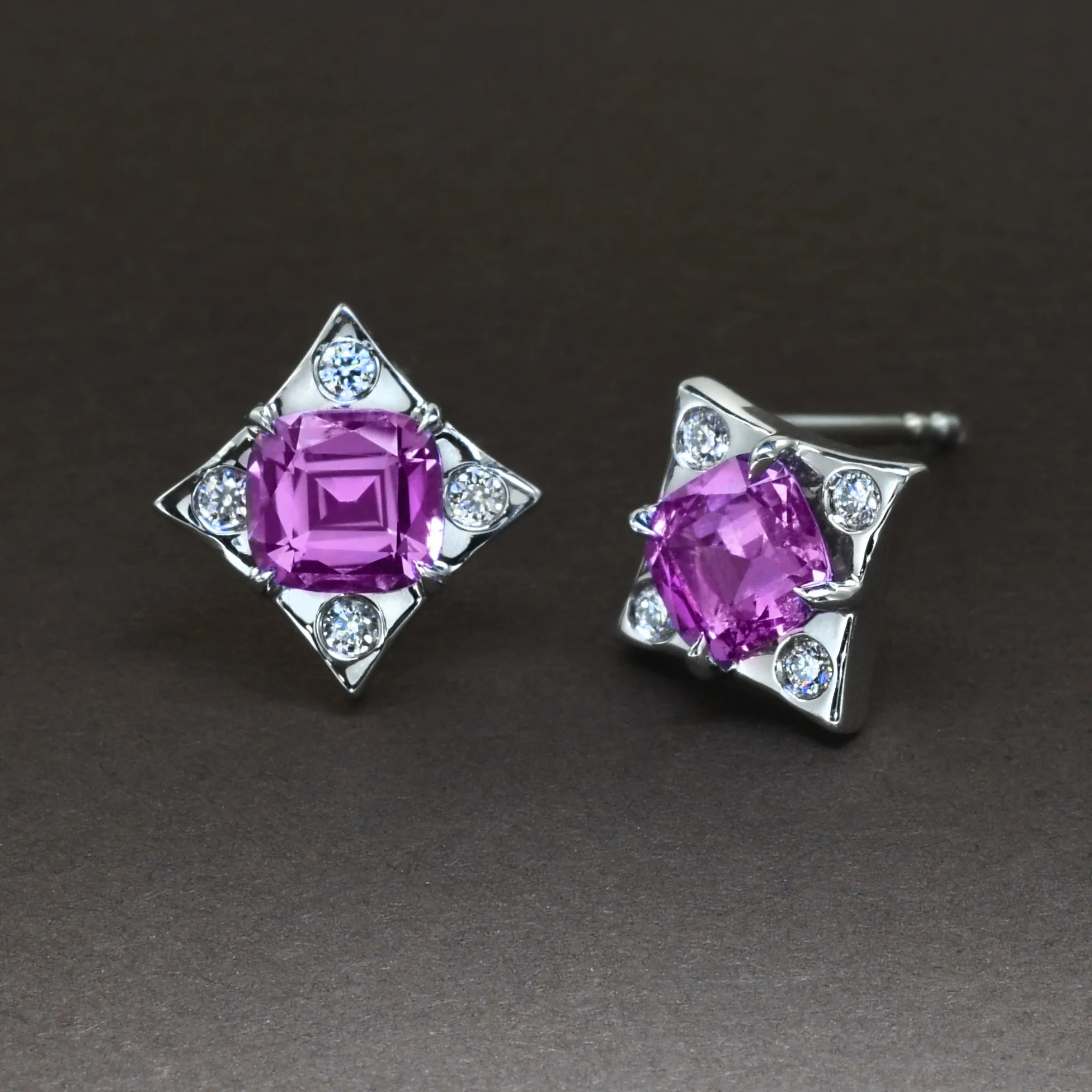 Vivacious Lavender Sapphire Earrings