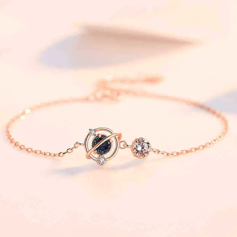 Women's Blue Glass Cosmic Star Design Jewelry